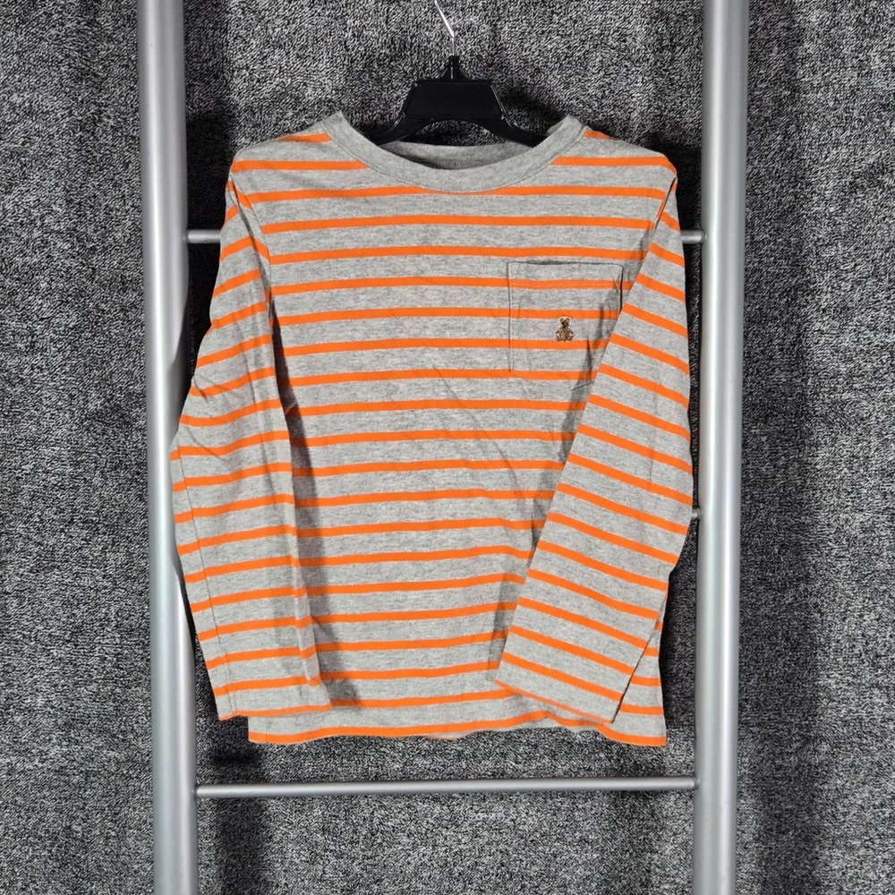 babyGap Kids Gray Orange Striped Long Sleeve Pocket T-Shirt Size 5 Yrs 466165-01